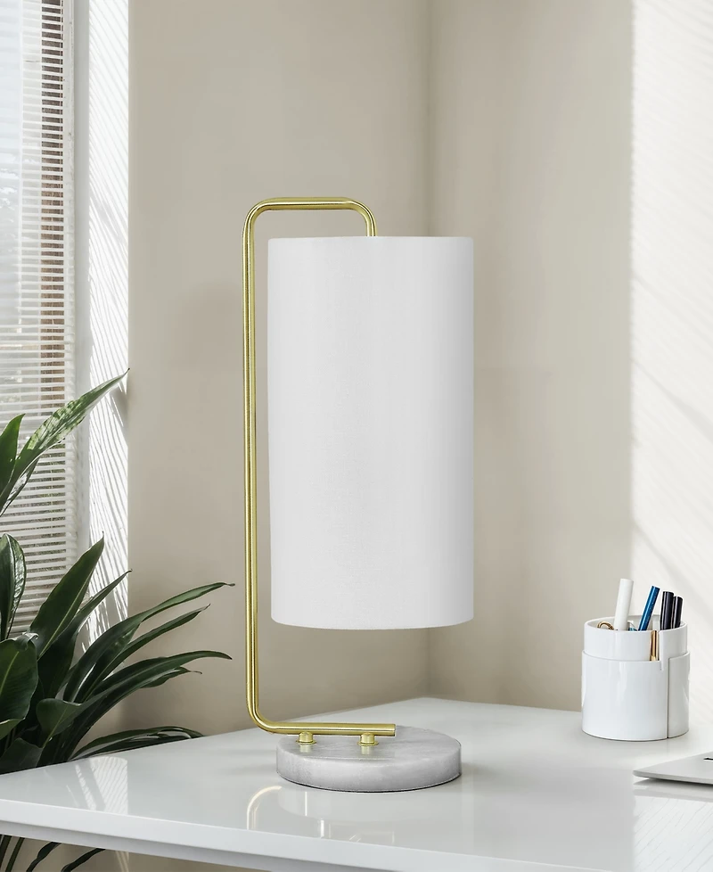 Monarch Specialties Lighting 20" Marble Table Lamp