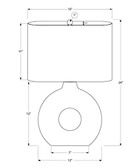 Monarch Specialties Lighting 24" Ceramic Table Lamp