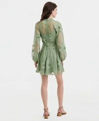 Seni & Cade Juniors' Jacquard Mesh Dress