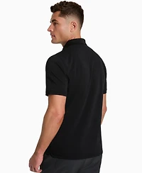 Kenneth Cole Men's Solid Button Placket Polo Shirt