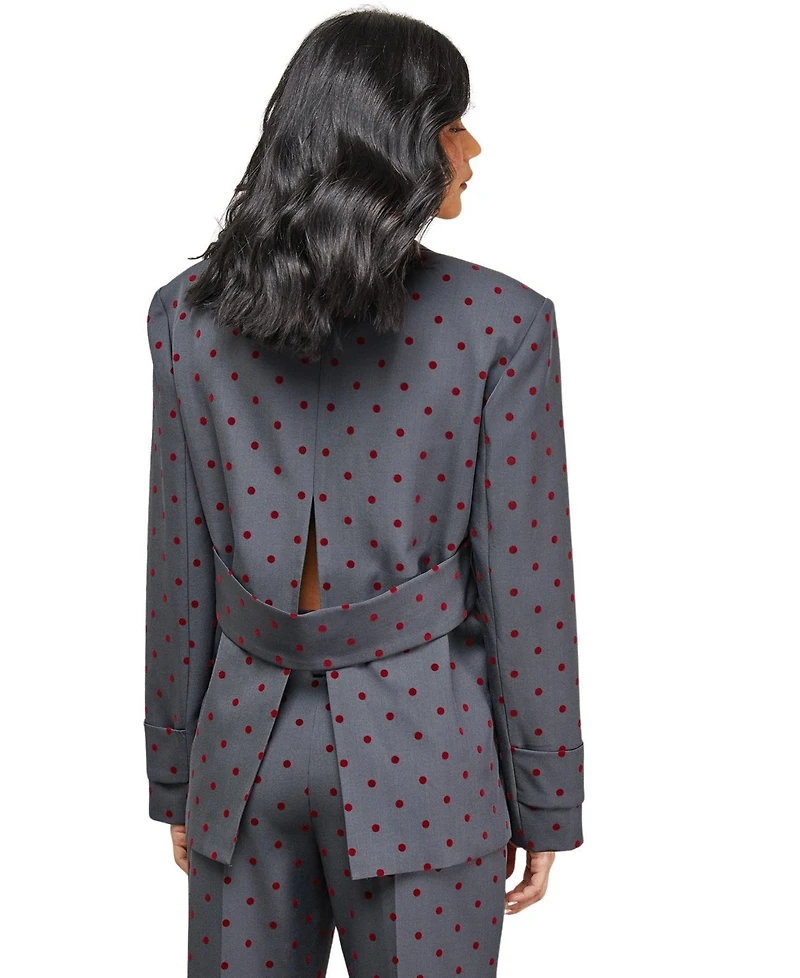 Warehouse Women's Velvet Spot Blazer