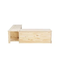 Linon Tobin Backless Nook Unfinished