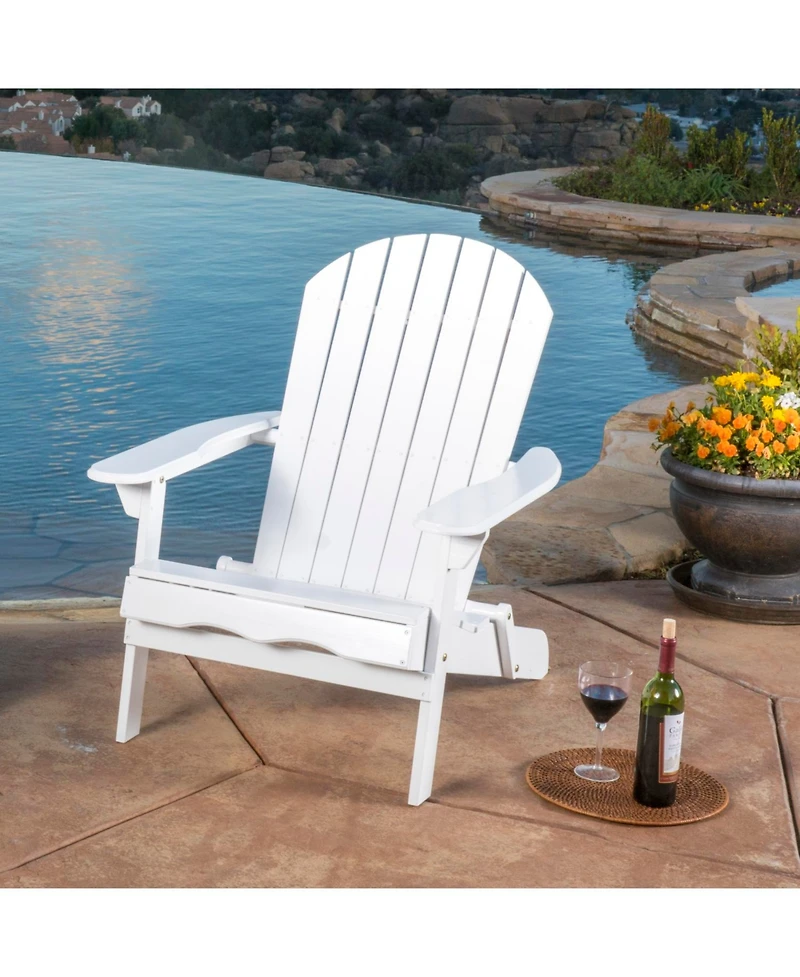 Streamdale Furniture Acacia Wood Folding Adirondack Chair - Rustic Design