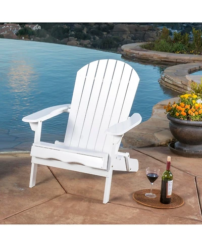 Streamdale Furniture Acacia Wood Folding Adirondack Chair - Rustic Design