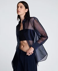 Kenneth Cole Women's Oversized Long-Sleeve Top