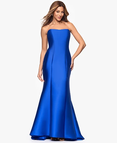 Betsy & Adam Women's Long Strapless Dress