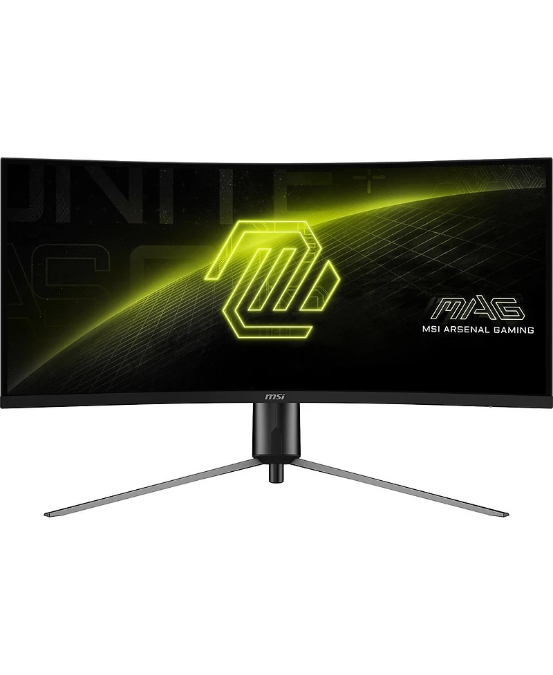 Msi Mag 345CQR 34" 21:9 Uwqhd 180Hz Curved Va Led Hdr Gaming Monitor - Metallic black