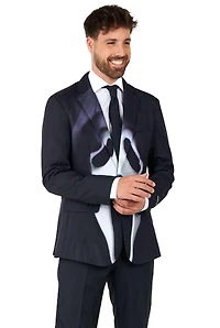 Suitmeister Men's Official GhostFace Suit- Halloween Theme Party Costume - Horror Black & White