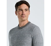 Perry Ellis Men's Herringbone Long-Sleeve Crewneck Sweater