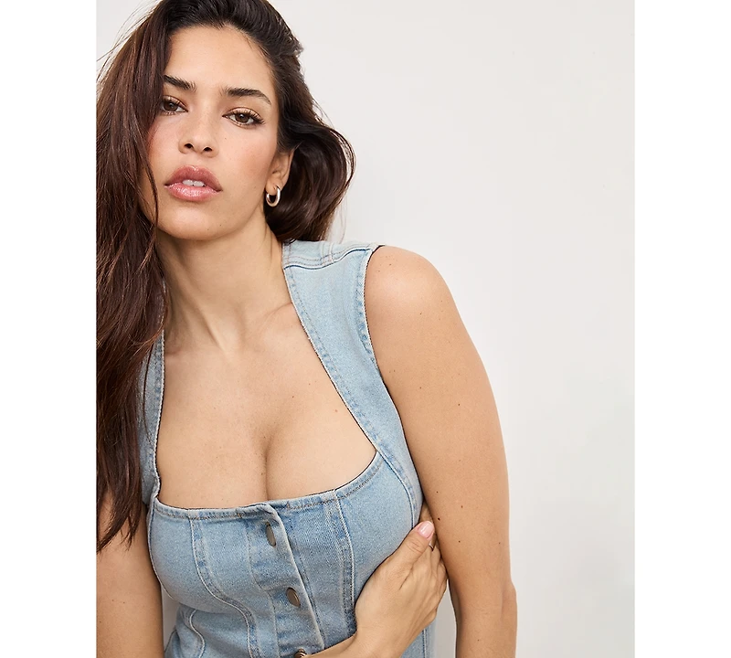 Good American Women's Sleeveless Bodycon Mini Dress