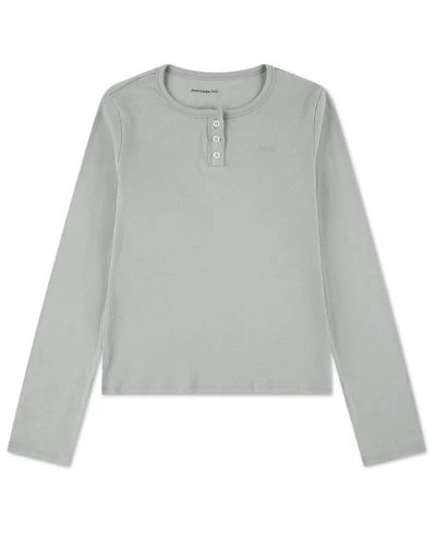 abercrombie kids Girls Essential Long Sleeve Henley T-Shirt