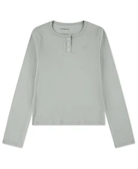 abercrombie kids Girls Essential Long Sleeve Henley T-Shirt