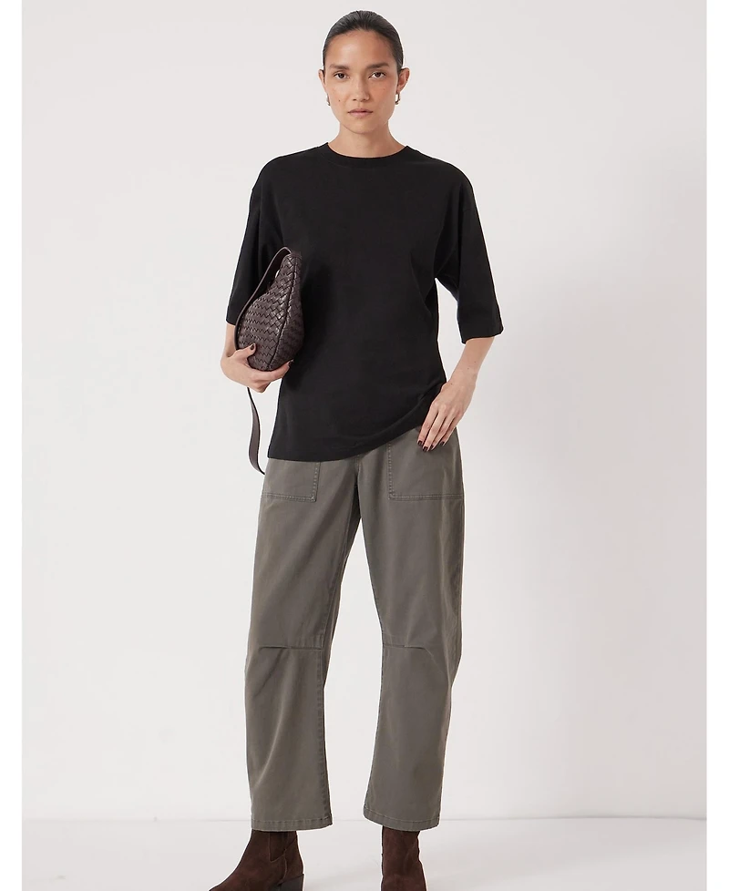 Hush Women's Zip Detail Short Sleeve T-Shirt