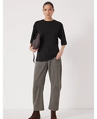 Hush Women's Zip Detail Short Sleeve T-Shirt