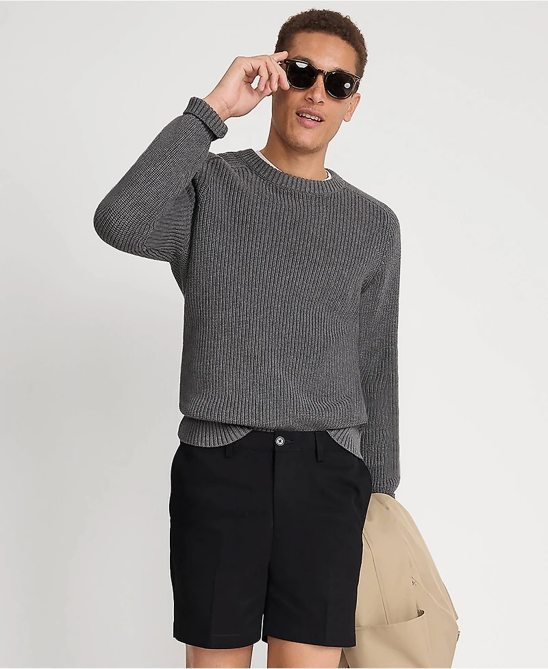 Lands' End Men's No Iron 6" Comfort Waist Plain Front Chino Short