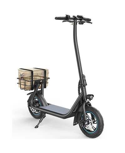 FormnestCastle Electric Scooter for Adults, Electric Scooters with Basket, Max 20 Miles & 18.6MPH Power by 550W, Foldable Adult Scooter