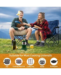 Propane Cylinder Top Stove with Adjustable Burner, Portable Camping/Backpacking Cooker 10000BTU,Camping Stove Propane (Fuel not included)