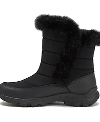 Lands' End Women's Expedition Faux Fur Waterproof Puffer Snow Boots