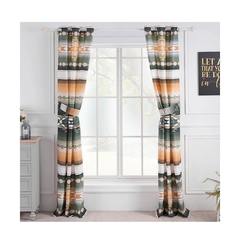Greenland Home Fashions Zuma Window Panel Pair - 42x84", Cactus