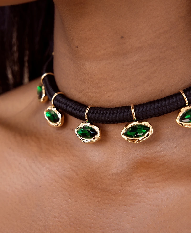 Ettika Midnight Luxe Crystal Choker Necklaces