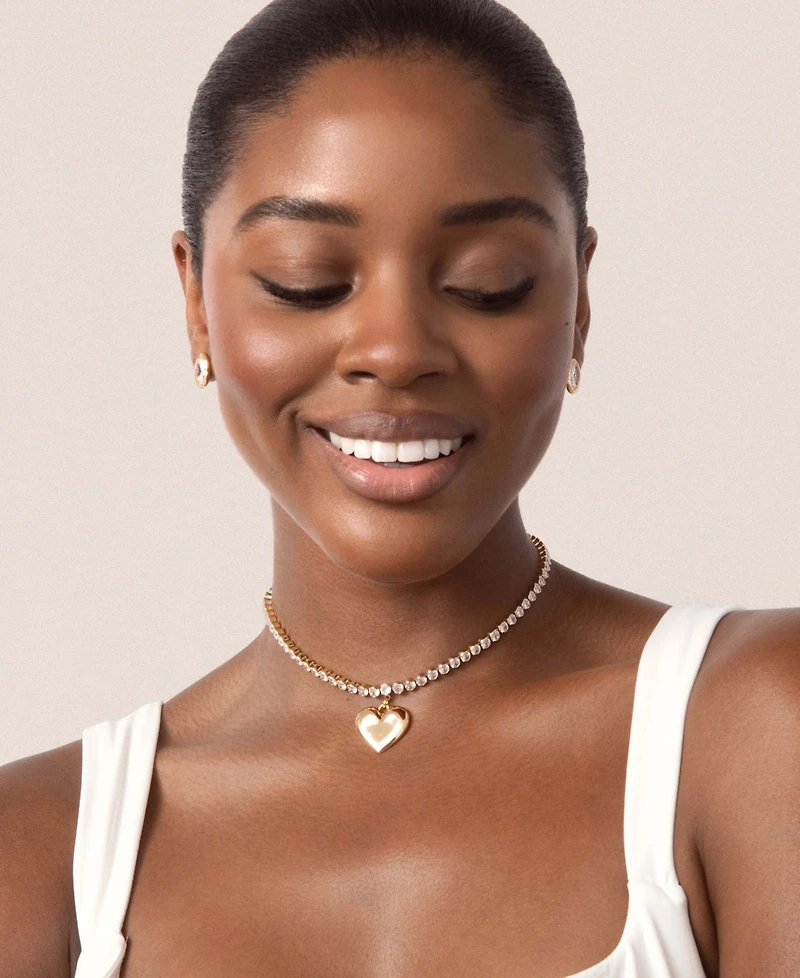 Ettika Luminous Love Tennis Necklace