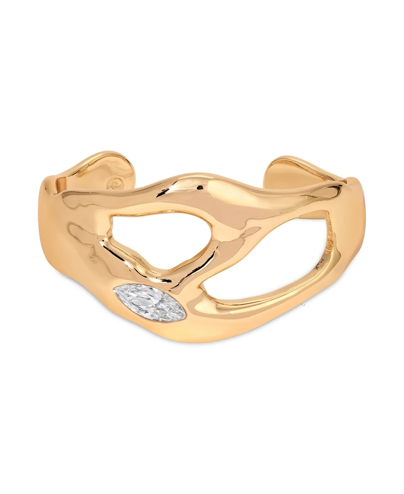 Ettika Gold Plated Statement Luxe Cuff Bracelet