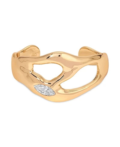Ettika Gold Plated Statement Luxe Cuff Bracelet