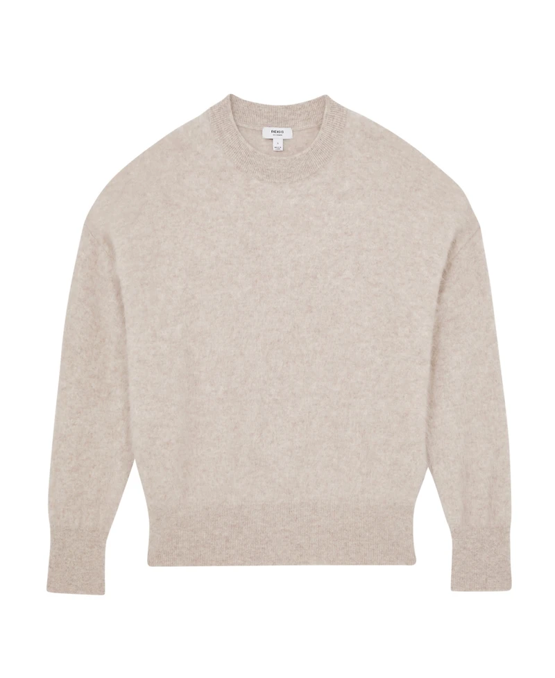 Reiss Women's Brushed Cashmere Crew Neck Sweater