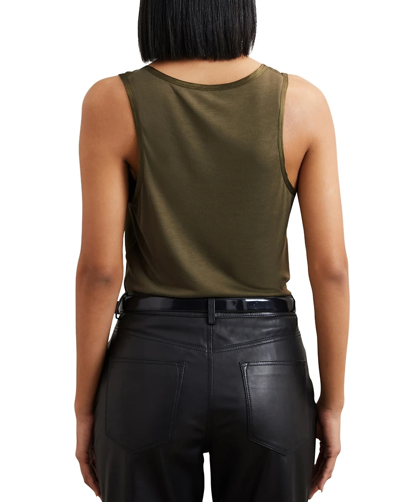 Reiss Women's Silk-Front Cami Top