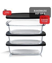 Nestl Airtight 6-Pc. Rectangular Bread Loaf Containers Set