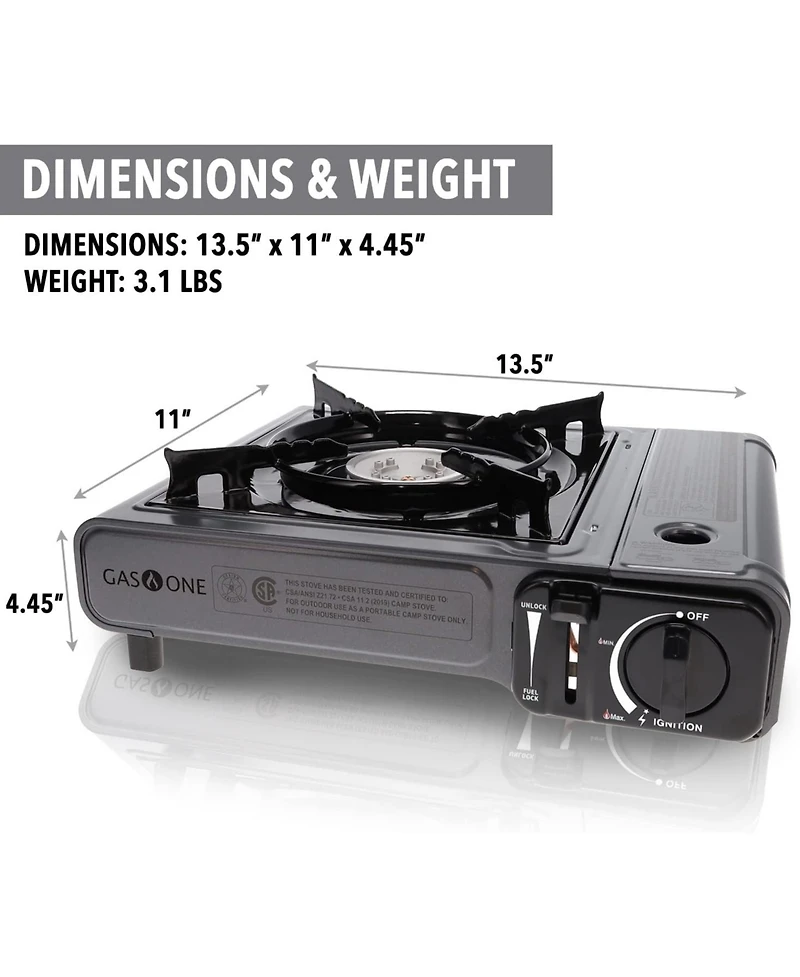 Aofar Portable Butane Camping Stove with Case: Automatic Ignition,Precise Heat Control