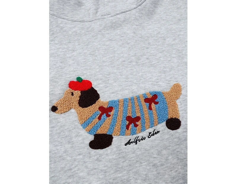 Aelfric Eden Women's Cartoon Dachshund Pullover Hoodie