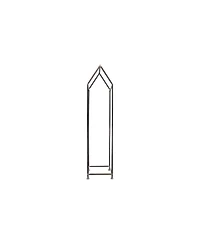 Storied Home Metal House Shaped Fire Wood Holder with Handle