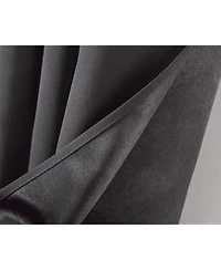 Rt Designer Collection Anchorage Blackout Grommet Luxurious Modern Design Curtain Panel 54" x 95" Charcoal