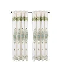Rt Designer Collection Betsy Macrame Rod Pocket Curtain Panel 52" x 84" Sage