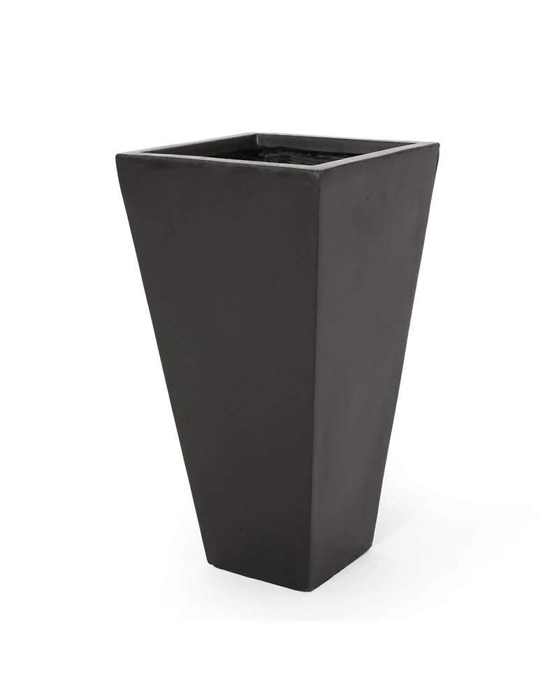 Streamdale Furniture Durable Cast Stone Tapered Planter Sleek Aesthetic Design Outdoor & Indoor Use