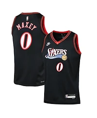 Nike Big Boys and Girls Tyrese Maxey Black Philadelphia 76ers Swingman Jersey
