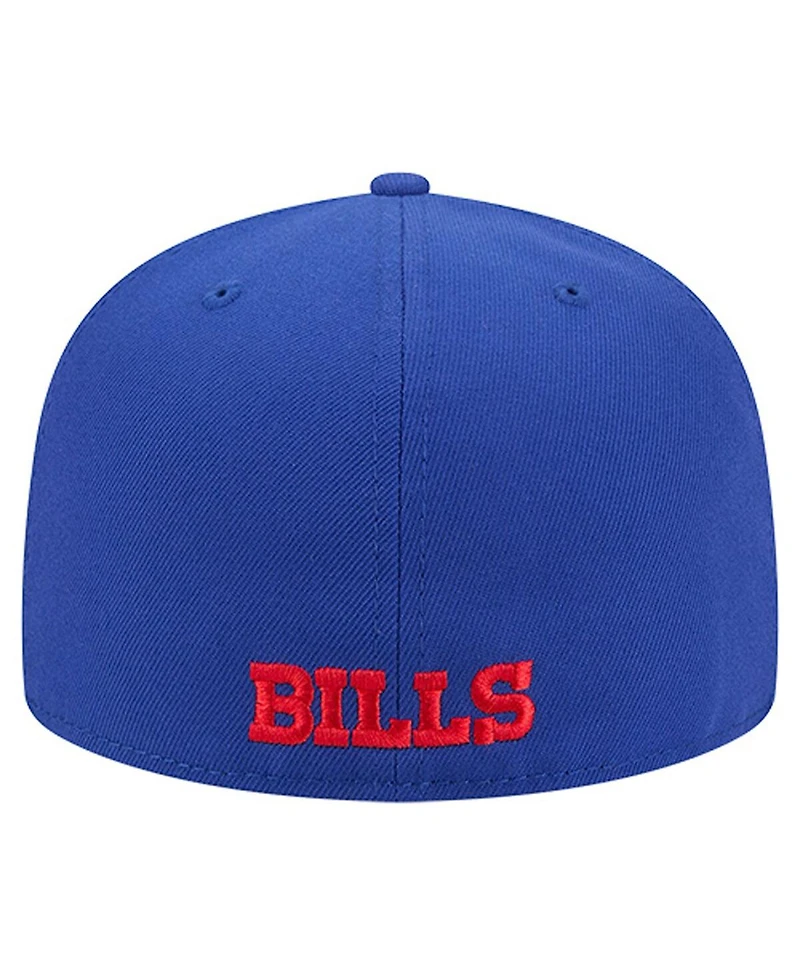 New Era Men's Royal Buffalo Bills Overlap Wordmark 59FIFTY Fitted Hat