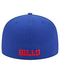 New Era Men's Royal Buffalo Bills Overlap Wordmark 59FIFTY Fitted Hat