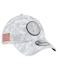 New Era Men's White Pittsburgh Steelers 2025 Salute to Service Digital Camo Fan Pack 39THIRTY Flex Hat