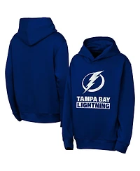 Outerstuff Big Boys and Girls Blue Tampa Bay Lightning Back to Basics Hoodie