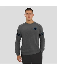 J. Palmer Men's Dark Heather Gray Carolina Panthers Players Lounge Raglan Tri-Blend Sweatshirt