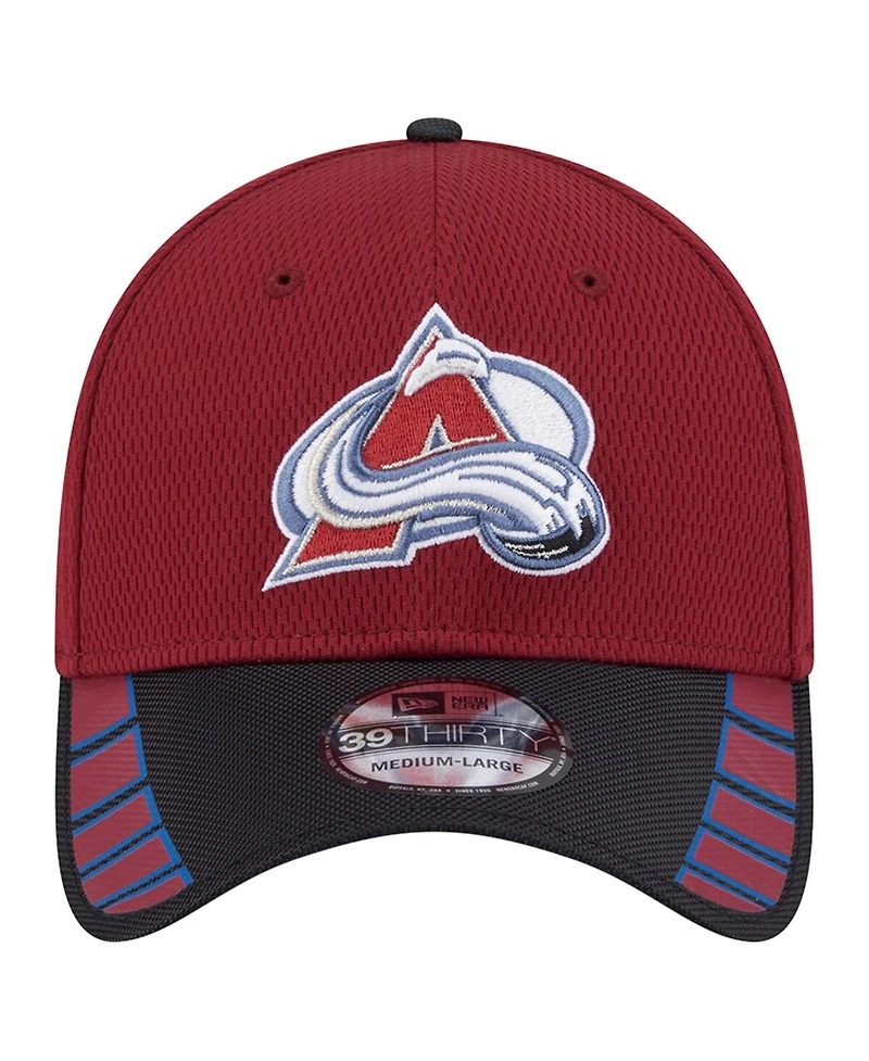 New Era Men's Burgundy Colorado Avalanche Visor Hit 39THIRTY Flex Hat