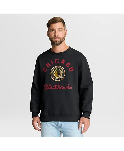 Fanatics Men's Black Chicago Blackhawks Vintage Stickler Sweatshirt