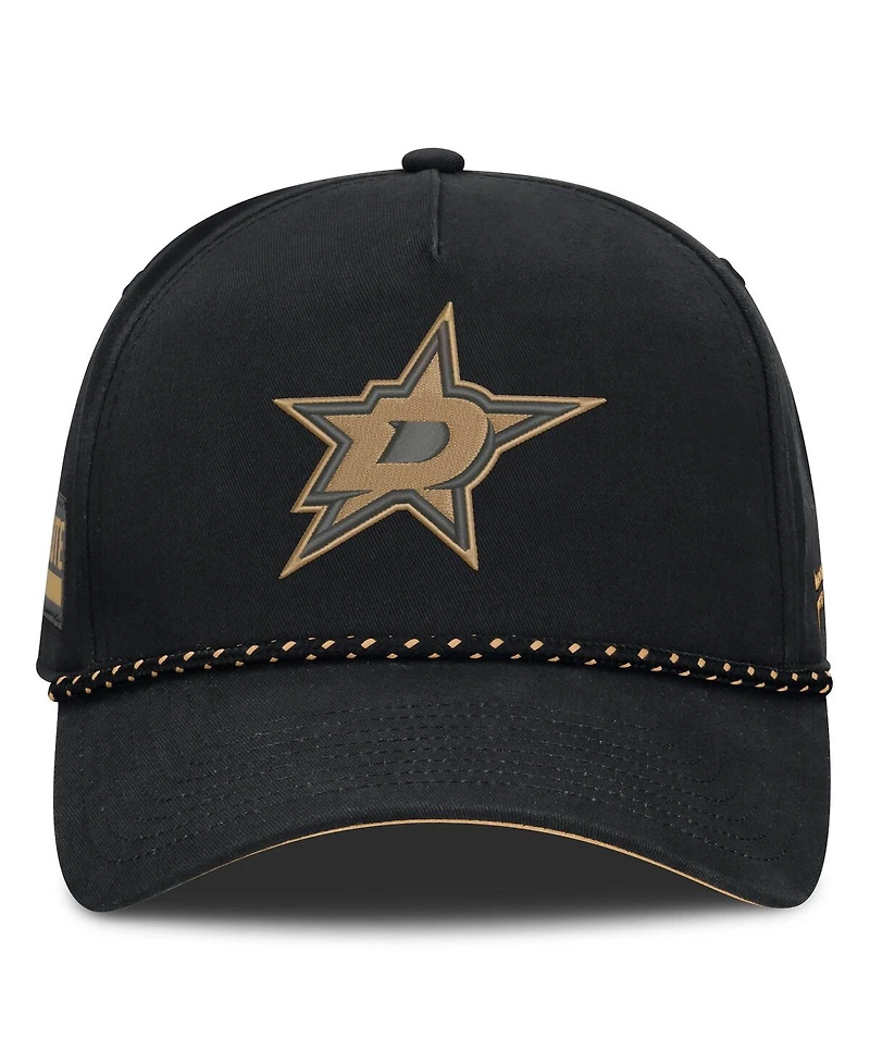 Fanatics Men's Black Dallas Stars Military Appreciation Authentic Pro A-Frame Adjustable Hat