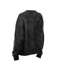 New Era Women's Black Chicago Bulls Boxy Throwback Mineral Wash Sweatshirt