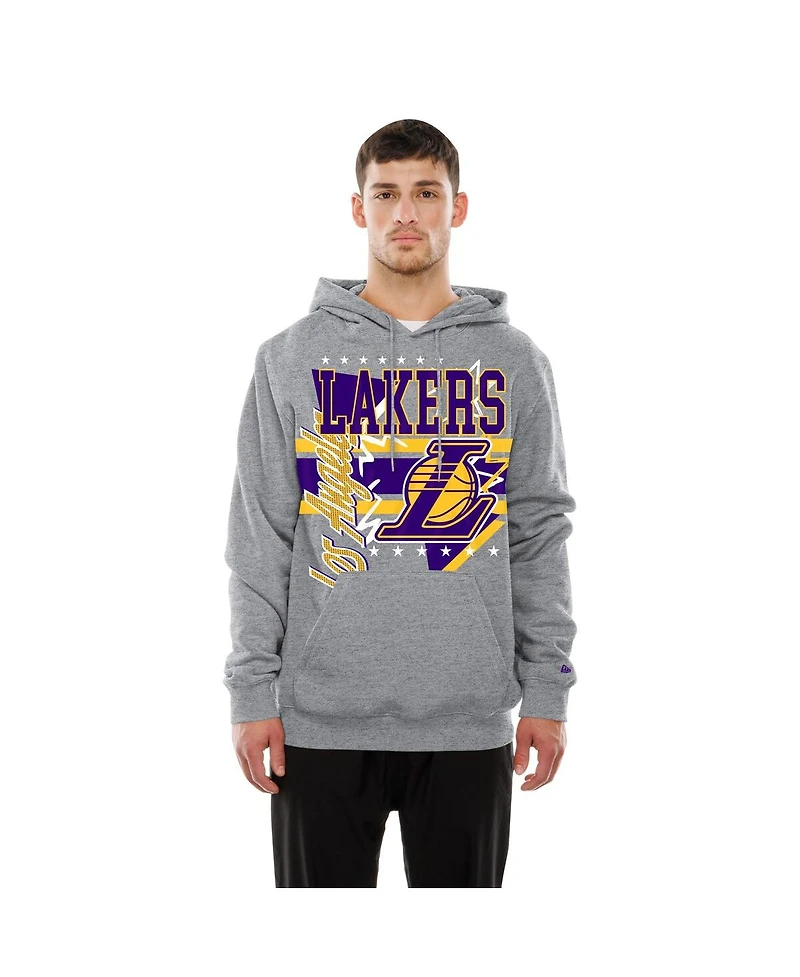 New Era Men's Gray Los Angeles Lakers Injection Sport Classics Hoodie