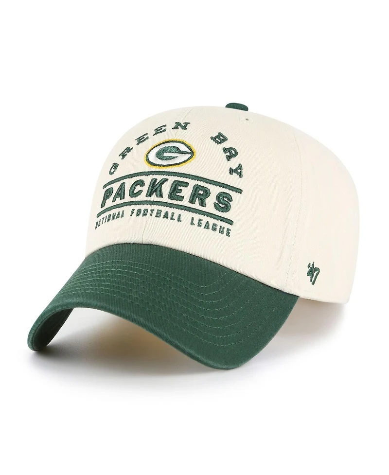 '47 Brand Men's Natural Green Bay Packers Windham Clean Up Adjustable Hat