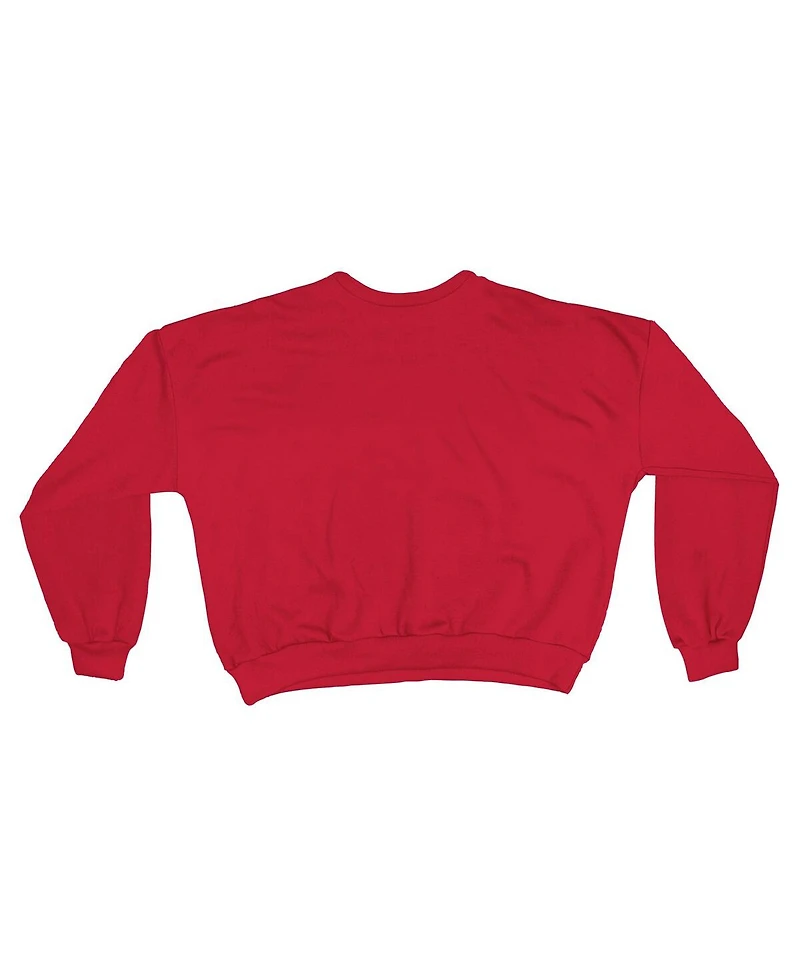 Pressbox Women's Red Georgia Bulldogs Oversized Janice Waist-Length Sweatshirt