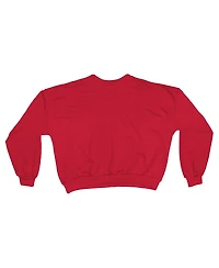 Pressbox Women's Red Georgia Bulldogs Oversized Janice Waist-Length Sweatshirt